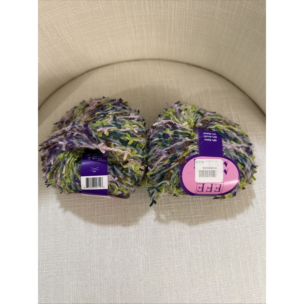 Filati FF Moira Multi Yarn - Color: 206 - Purple, Green, Pink and Brown - New‎